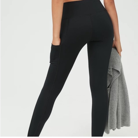Aerie Black High-Waisted Offline Warm up  Leggings size L - Picture 1 of 8